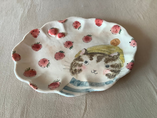 Asako Yamaguchi plate 22.7*18*1.8cm